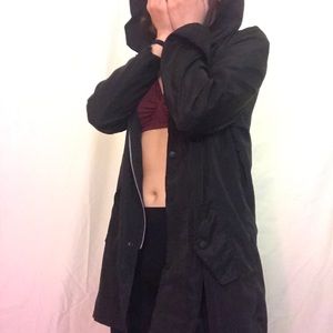 Black grunge japanese windbreaker